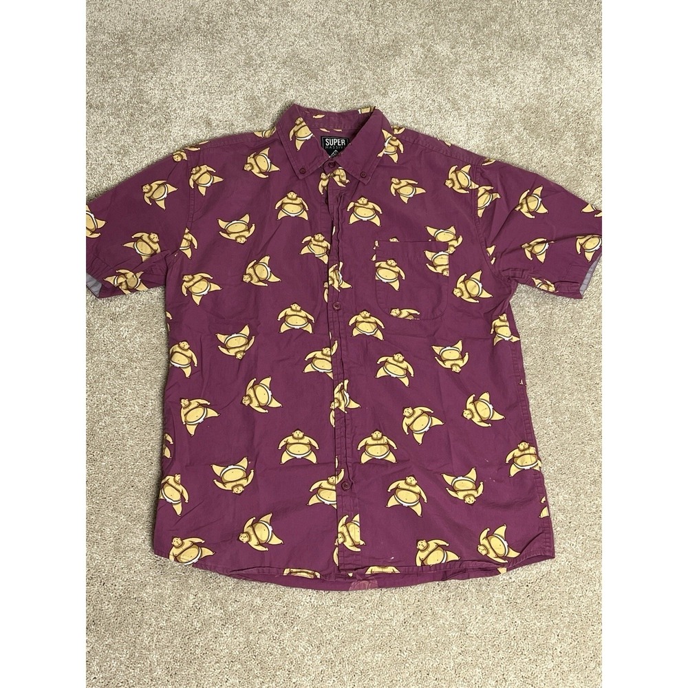 SUPER MASSIVE SUMO WRESTLER JAPANESE WRESTLER BUTTON UP SHIRT Mens Med